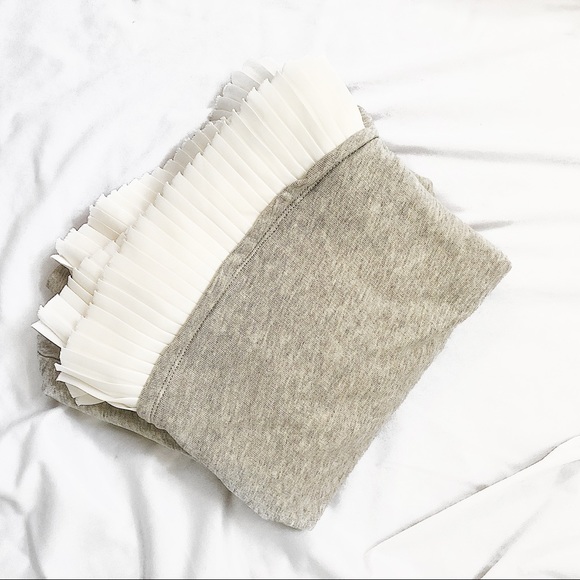 J. Crew Gray Ruffle Hem Sweatshirt - Picture 6 of 6